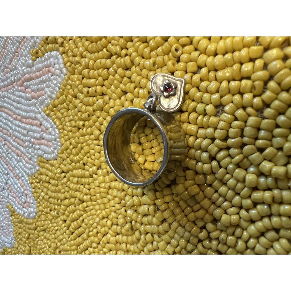 Silpada Sterling Silver and Garnet Ring Size 8 to 8 1/4